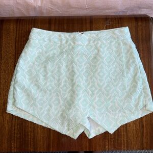 Jealous Tomato Mint Green Foldover Pointed Skort With Pockets Size Small